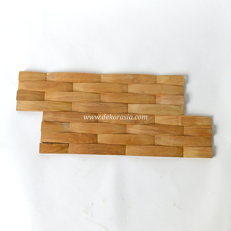 Wall Cladding Wave Teak, Wood Wall Cladding for Decoration